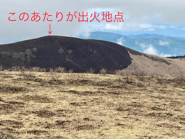 霧ヶ峰火災現場